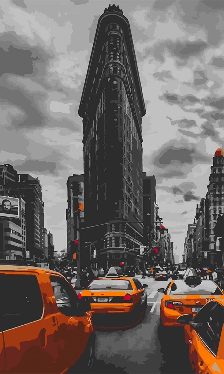 Картина за номерами Santi Таксі Нью Йорка 30х50 см (955547)