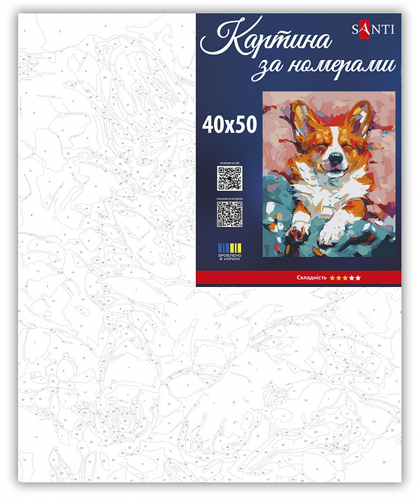 Фото - Картина за номерами Santi Улюблений коргі 40х50 см (955747)