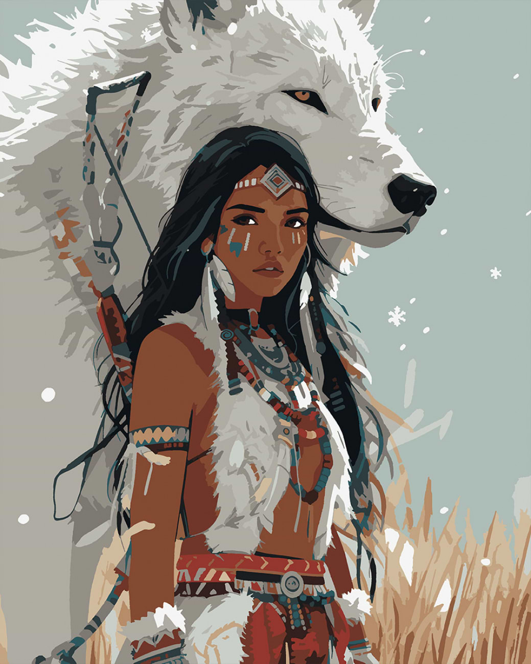 Картина за номерами Santi Індіанка 40х50 см (955760)