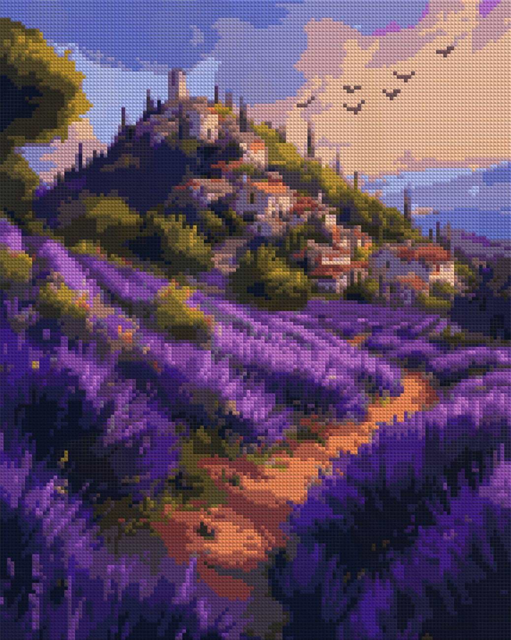 Алмазная живопись Santi Лаванда Прованса 40х50 см на подрамнике (956054)