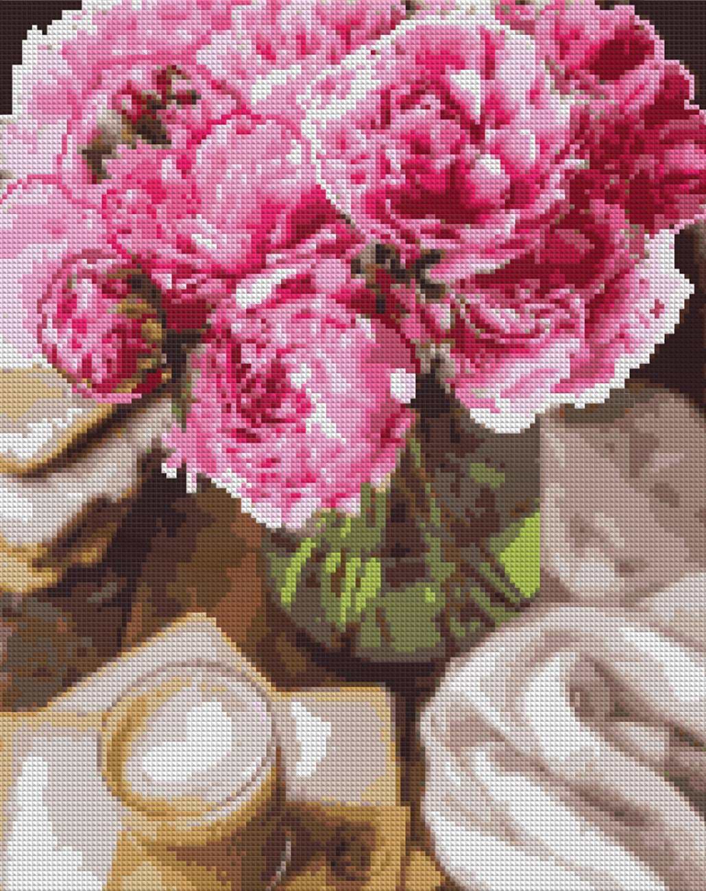 Алмазная живопись Santi Пионы и утро 40х50 см на подрамнике (956063)