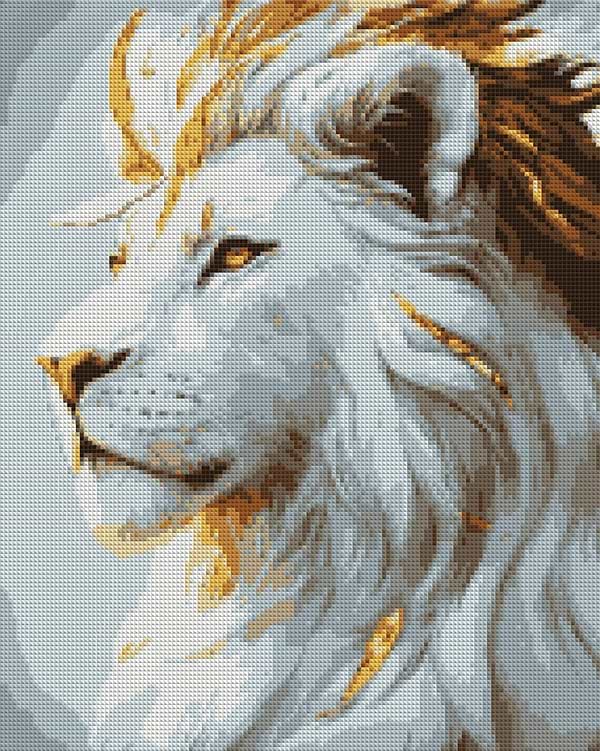 Фото - Алмазная живопись Santi Белый лев 40х50 см на подрамнике (956065)