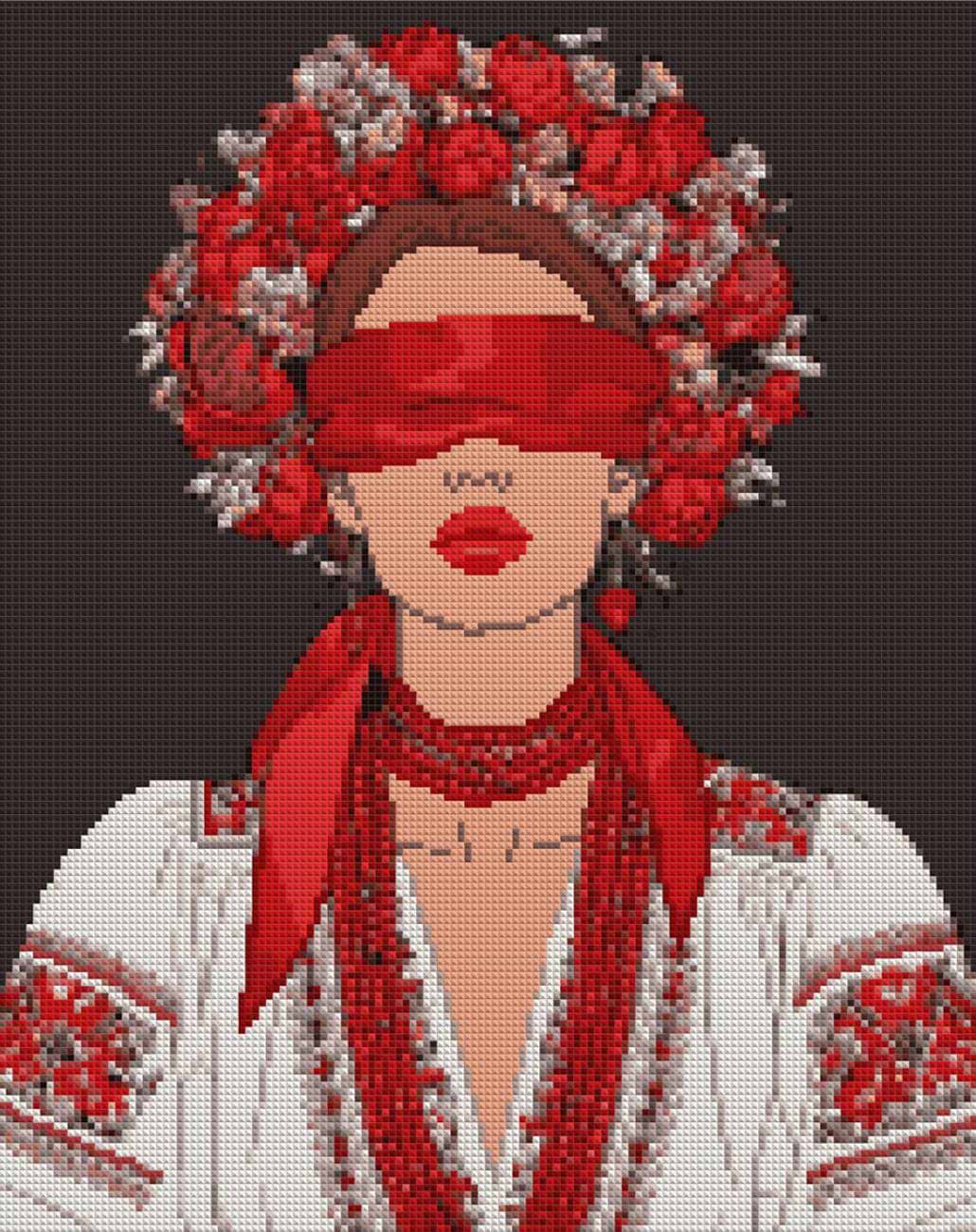 Алмазная живопись Santi Украинская муза 40х50 см на подрамнике (956066)