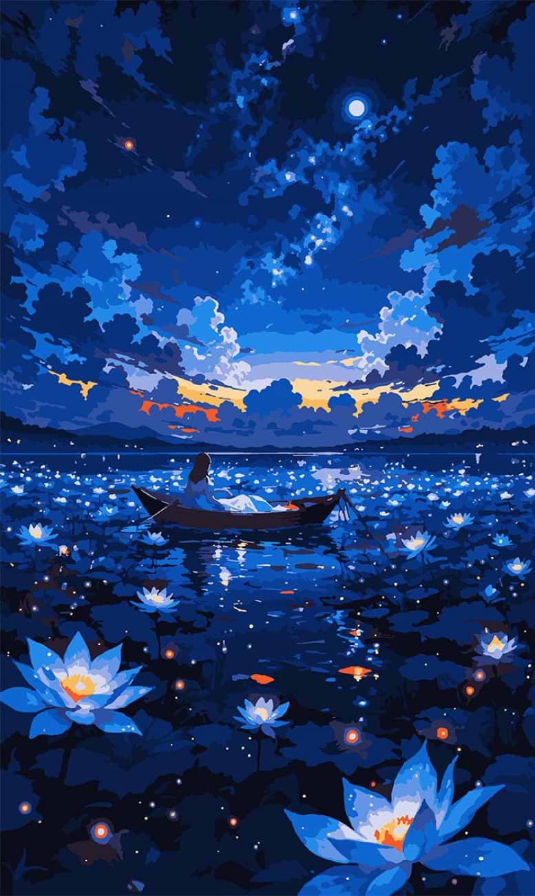 Картина по номерам Santi Прогулка по лодке 30х50 см LED подсветка (956545)