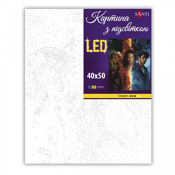 Фото - Картина за номерами Santi Шипи та троянди. Між двох стихій 40х50 см (956648)