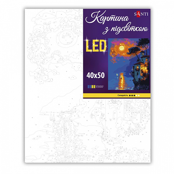 Фото - Картина по номерам Santi Закат на побережье 40х50 см (956650)