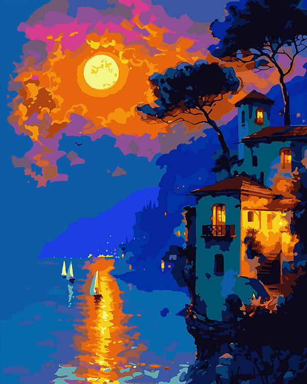 Фото - Картина по номерам Santi Закат на побережье 40х50 см (956650)