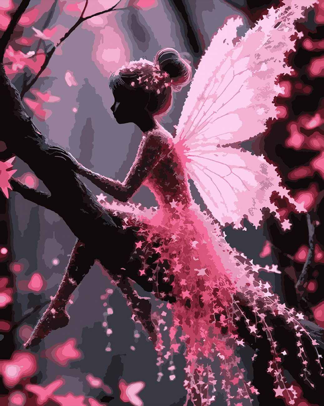 Картина по номерам Santi Милая фея 40х50 см LED подсветка (956659)