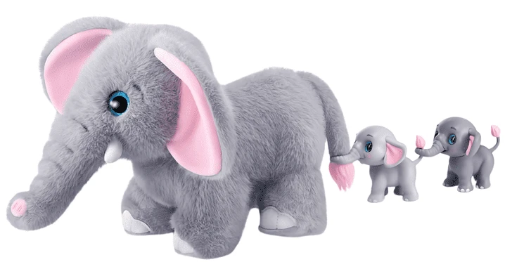 Интерактивный набор Pets & Robo Alive серии Mama & Baby Surprise S1 – МАМА СЛОНИХА С СЮРПРИЗОМ (9570)