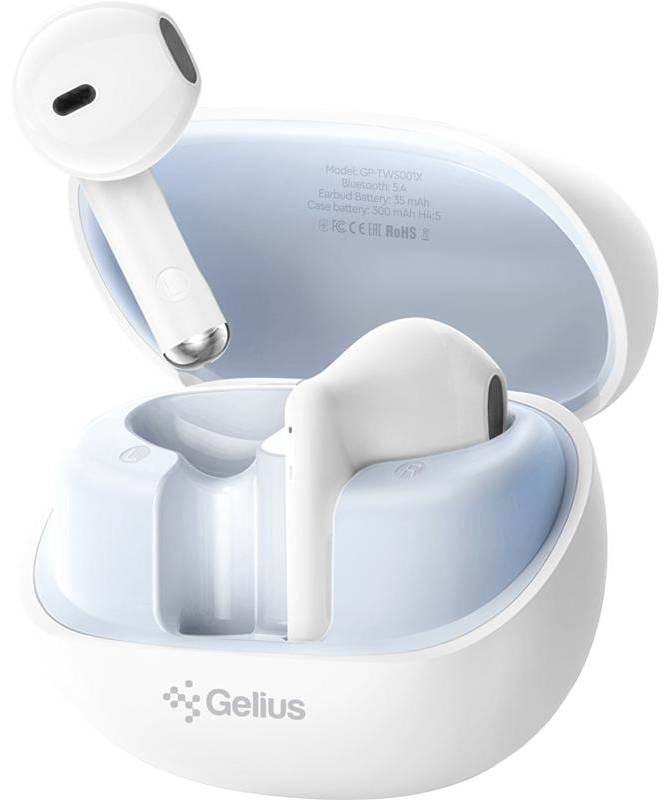 Наушники вкладыши беспроводные TWS Gelius Airdots GP-TWS-001X White (98446) - Фото 1
