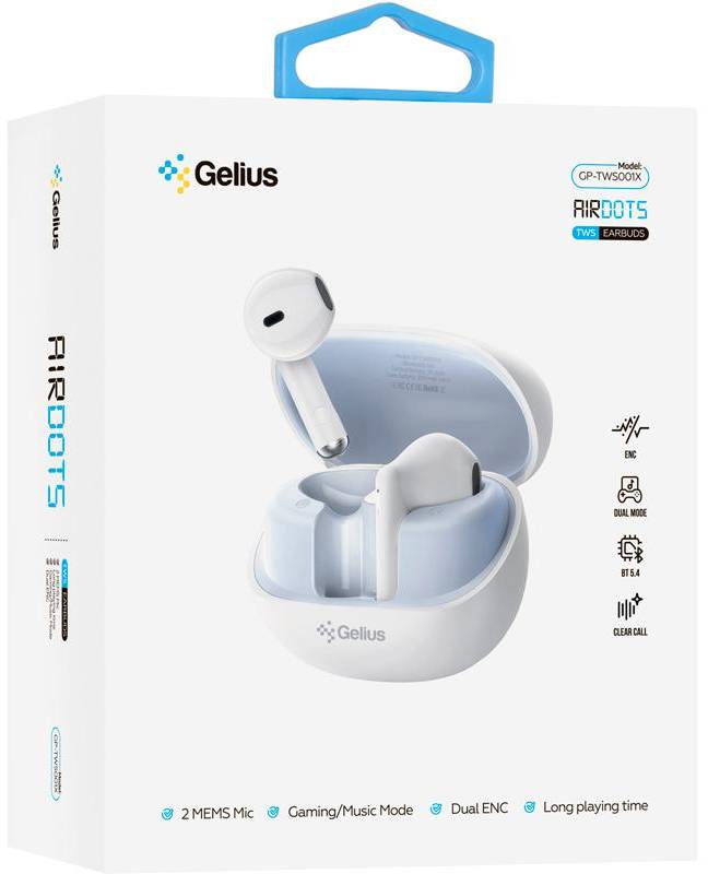 Фото - Наушники вкладыши беспроводные TWS Gelius Airdots GP-TWS-001X White (98446)