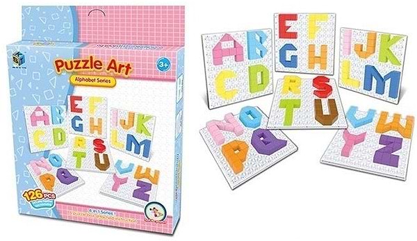 Фото - Пластиковая мозаика Same Toy Puzzle Art Alphabet Series 126 эл. (5990-3Ut)