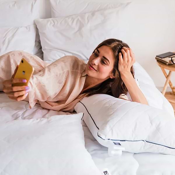 Фото - Подушка стандартна MirSon бавовняна 1454 Royal Pearl Середня 50х70 см (2200001538375)