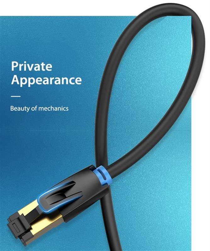 Фото - Кабель патч-корд Vention CAT 8 SFTP Ethernet, 2 m Black (IKABH)