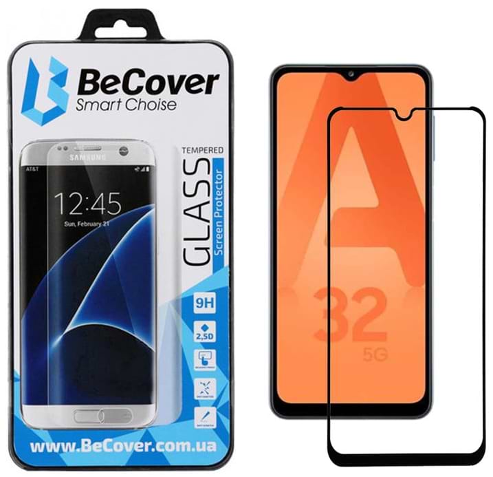 Захисне скло для смартфону BeCover Samsung Galaxy A32 SM-A325 Black (705656) - Фото 1