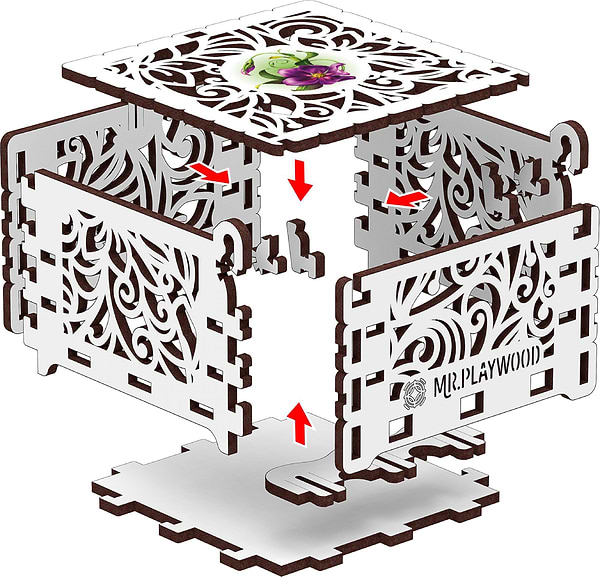 Фото - 3D пазли Mr.Playwood Шкатулка "Чарівна квітка" (10801)