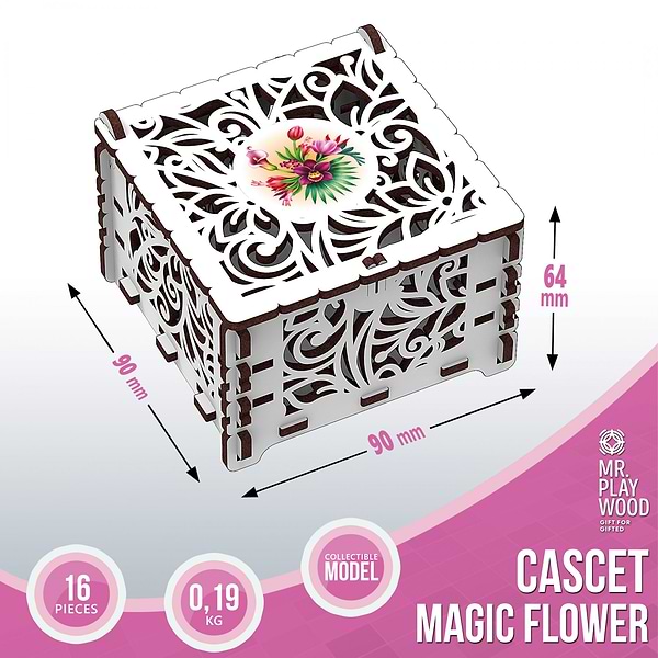 Фото - 3D пазли Mr.Playwood Шкатулка "Чарівна квітка" (10801)