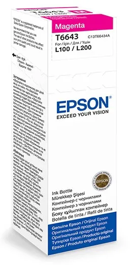 Чернила для заправки картриджа Epson L100 Magenta 70 мл C13T66434A - Фото 1