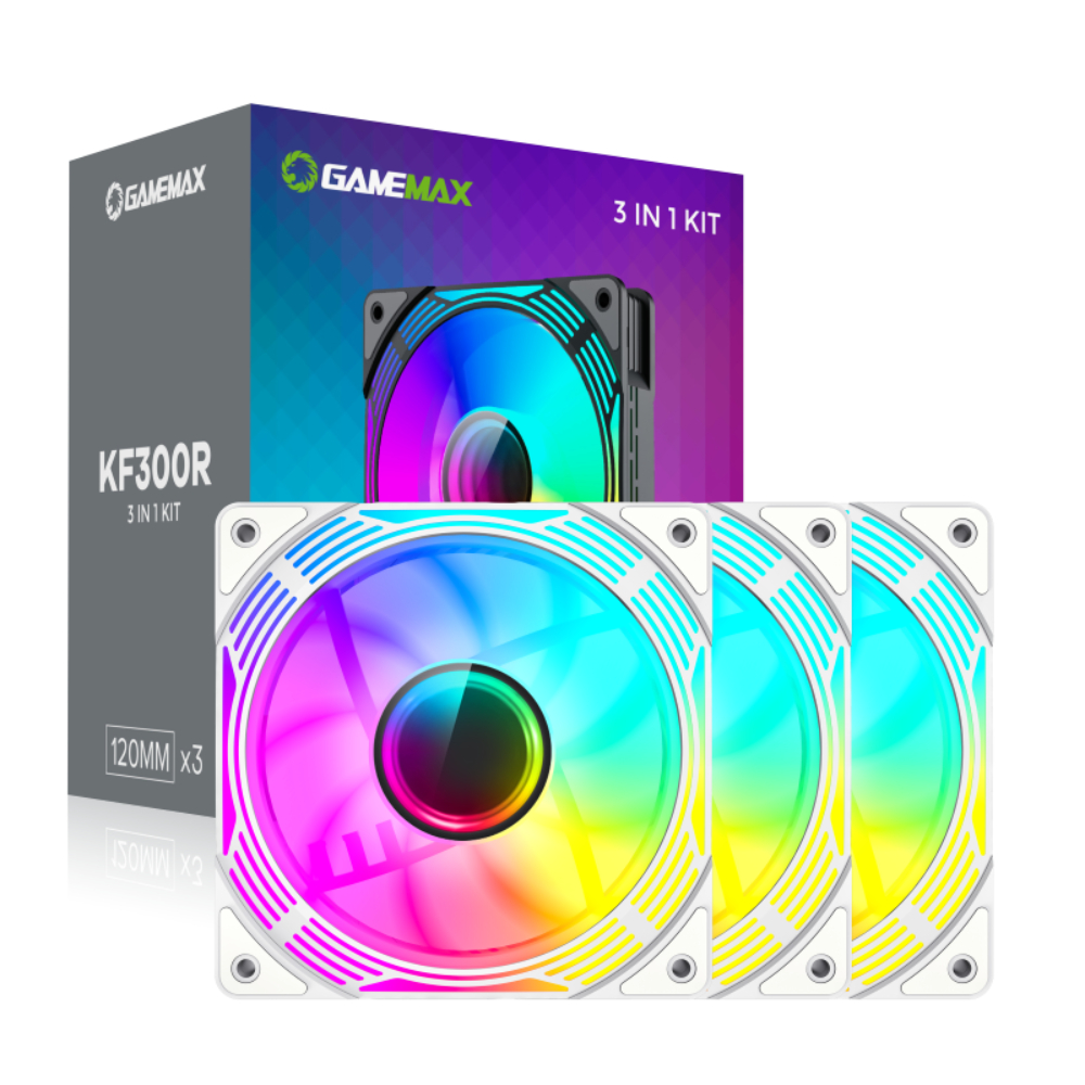 Корпусний вентилятор Gamemax KF300R WH - Фото 1