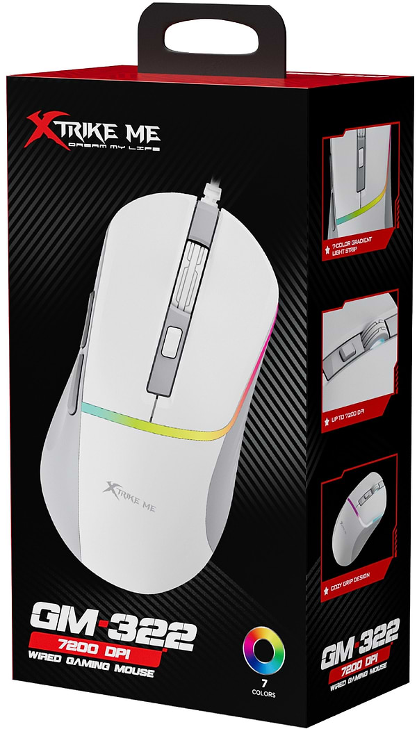 Фото - Мышь проводная игровая XTRIKE ME GM-322WH