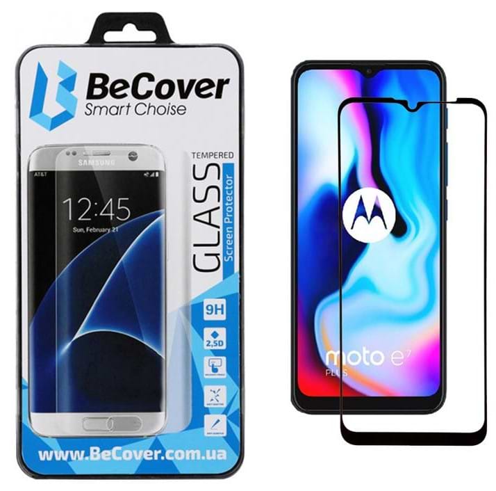 Защитное стекло для смартфона BeCover Motorola Moto E7 Plus Black (705241)