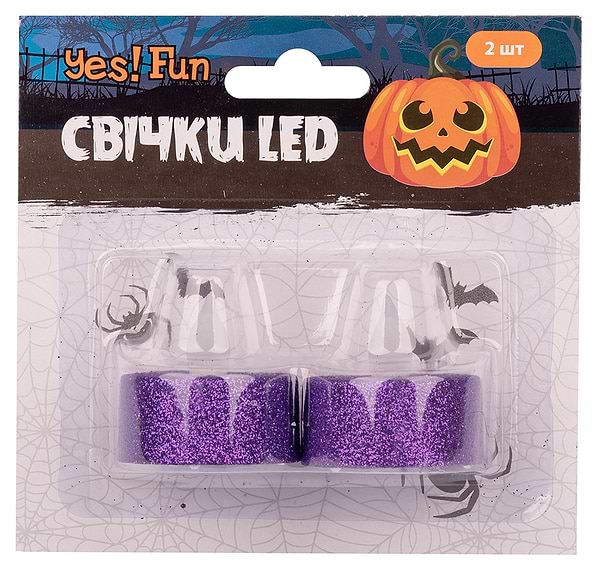 Фото - Свеча электрическая YES! Fun Набор, 4 * 2 см, 2 шт, фиолет, LED (973691)