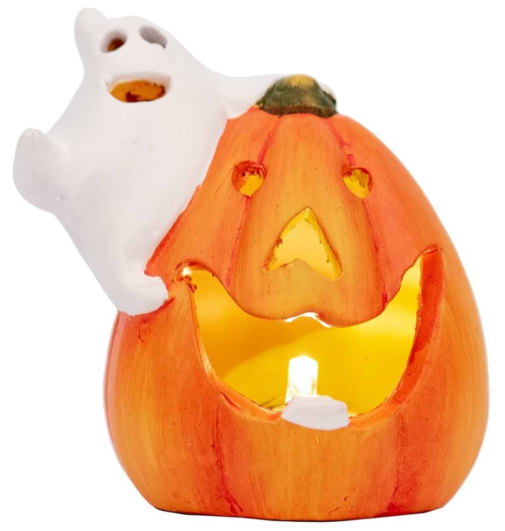 Декор Halloween YES! Fun Pumpkin and ghost 8 см LED (974190) - Фото 1