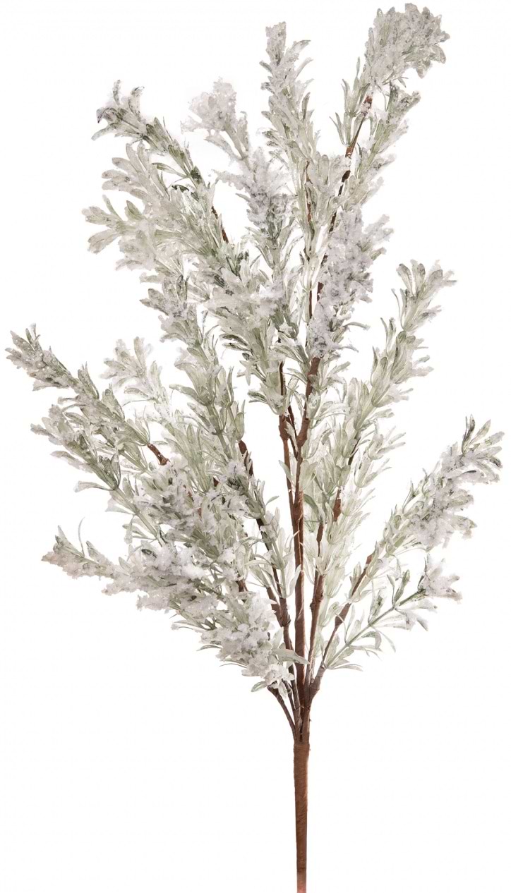 Гілка декоративна YES! Fun Дрібні листочки засніжена 84 см (974811)
