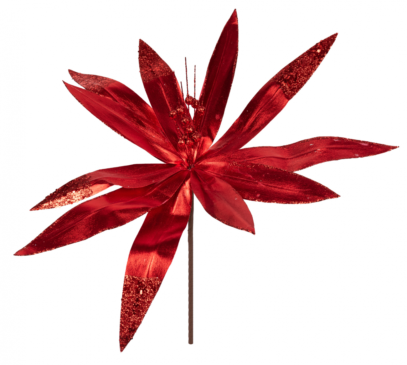 Декор New Year YES! Fun Квітка Різдвяна зірка 40 см (974819)