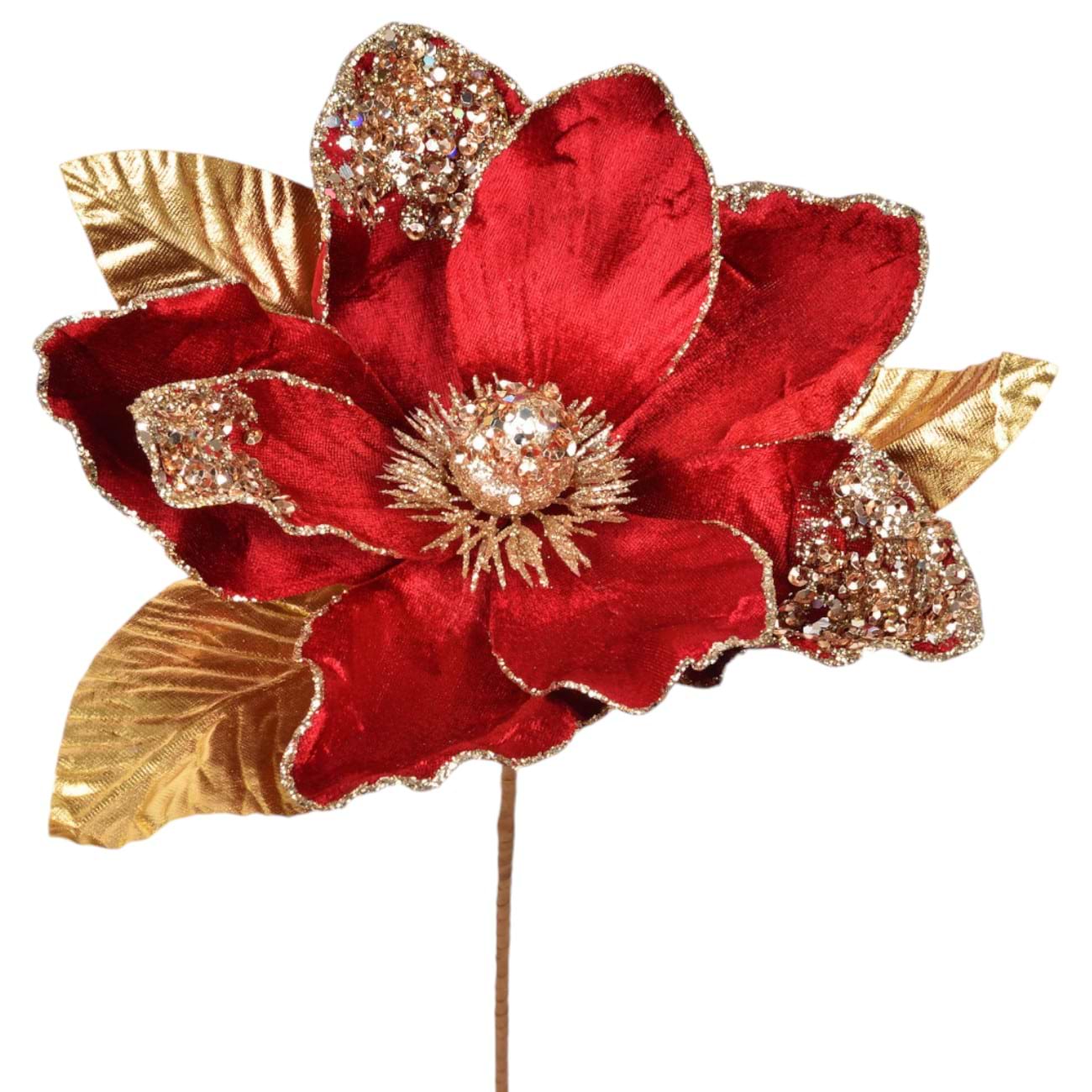 Гілка декоративна YES! Fun Квітка Пуансетія 21 см (974976)