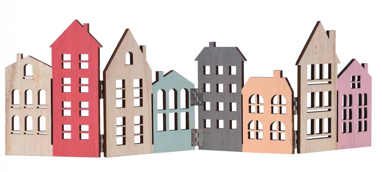 Декор New Year YES! Fun Будинки 42x13 см (975069)