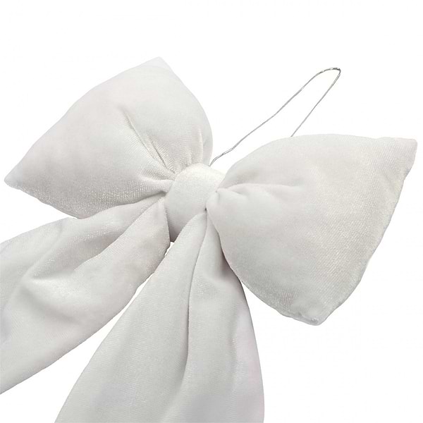 Фото - Декор New Year YES! Fun Бант 32x25 см белый (975083)