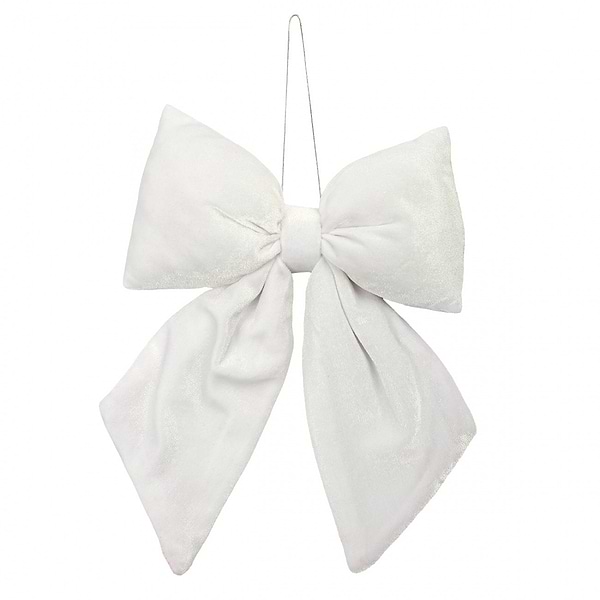 Фото - Декор New Year YES! Fun Бант 32x25 см белый (975083) Фото - Декор New Year YES! Fun Бант 32x25 см белый (975083)