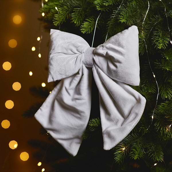 Фото - Декор New Year YES! Fun Бант 32x25 см белый (975083)