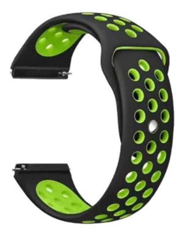 Ремінець для смарт-годинника BeCover Nike Style for Samsung Galaxy Watch/Active/Active 2/Watch 3/Gear S2 Classic/Gear Sport Black-Green (705694)