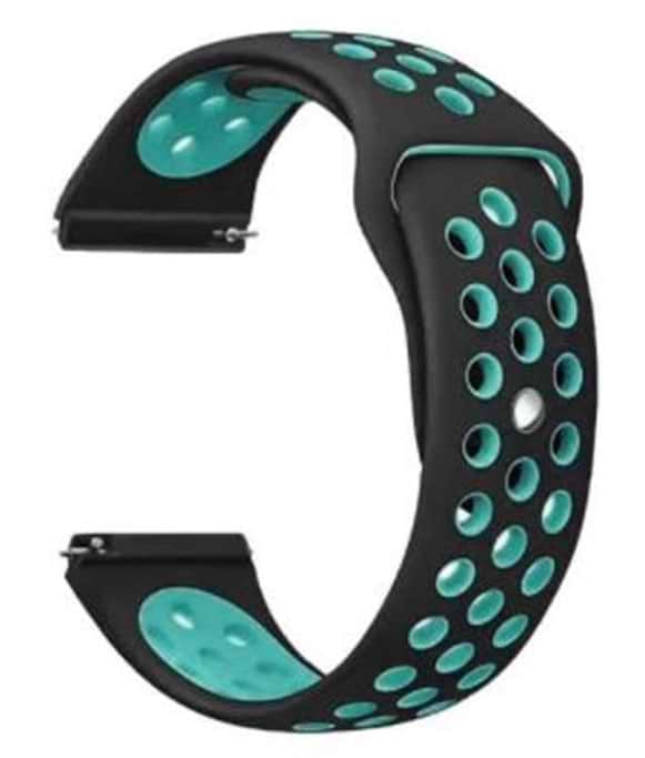 Ремешок для смарт-часов BeCover Nike Style for Samsung Galaxy Watch/Active/Active 2/Watch 3/Gear S2 Classic/Gear Sport Black-Blue (705692) - Фото 1