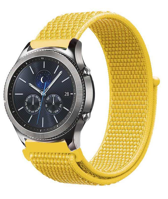 Ремешок для смарт-часов BeCover Nylon Style for Amazfit Stratos 1/2/2S/3/GTR 2/GTR 47mm/GTR Lite 47mm/Nexo/Pace Yellow (705894) - Фото 1