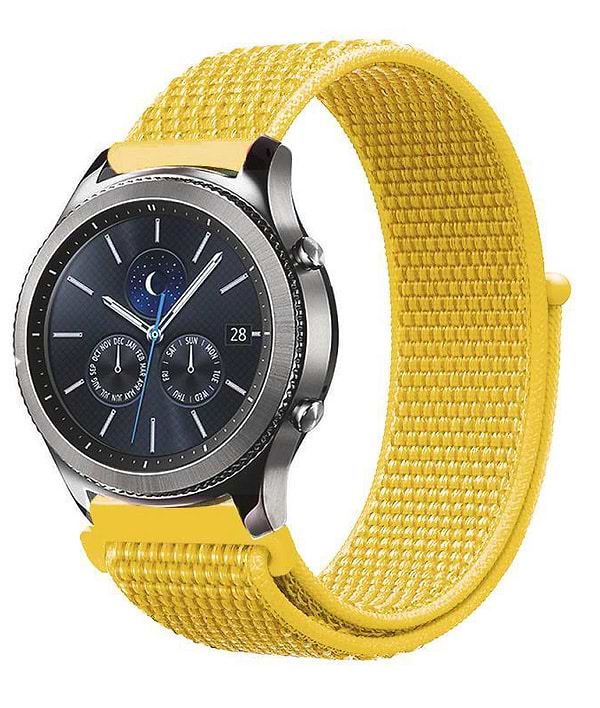 Фото - Ремінець для смарт-годинника BeCover Nylon Style for Amazfit Stratos 1/2/2S/3/GTR 2/GTR 47mm/GTR Lite 47mm/Nexo/Pace Yellow (705894)