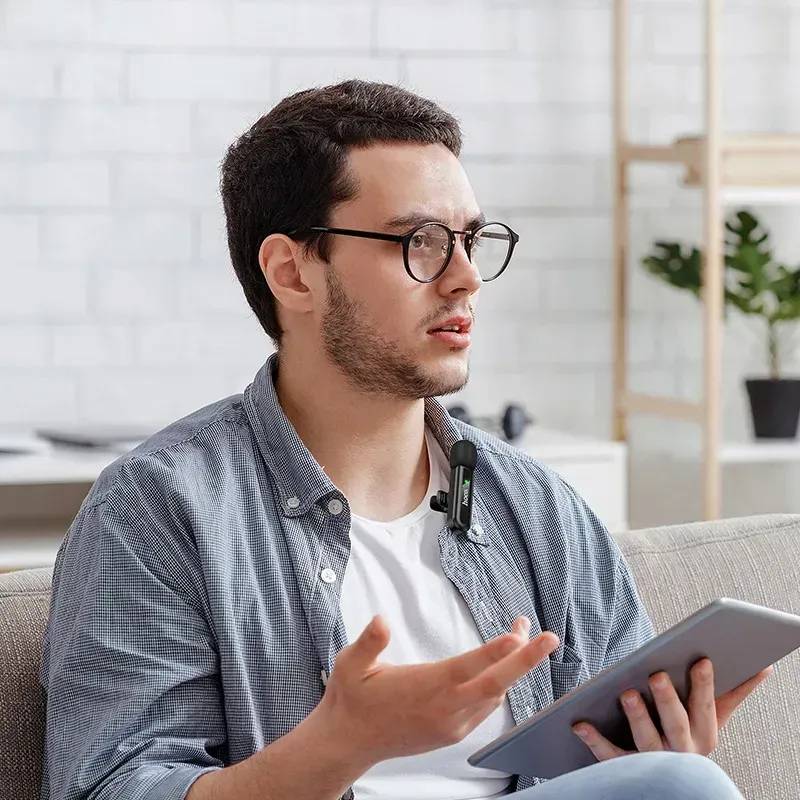 Фото - Мікрофон для смартфона HOCO L20 Fair wireless microphone iP Black (6942007655484)