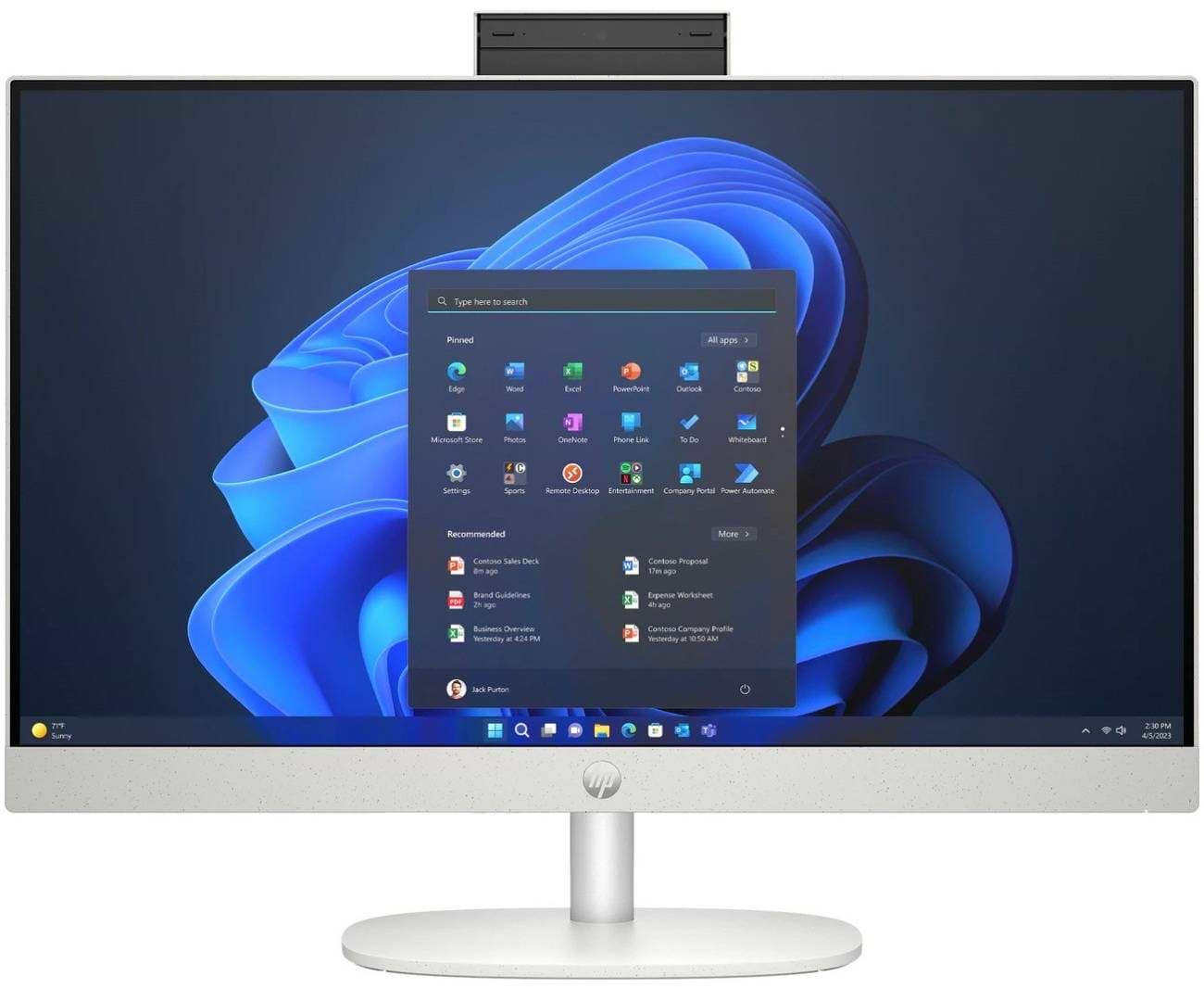 Компьютер-моноблок HP ProOne 240 G10 (885Q2EA) Shell White - Фото 1