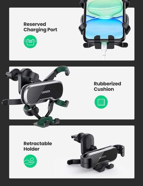 Фото - Автодержатель UGREEN LP228 Black 980871