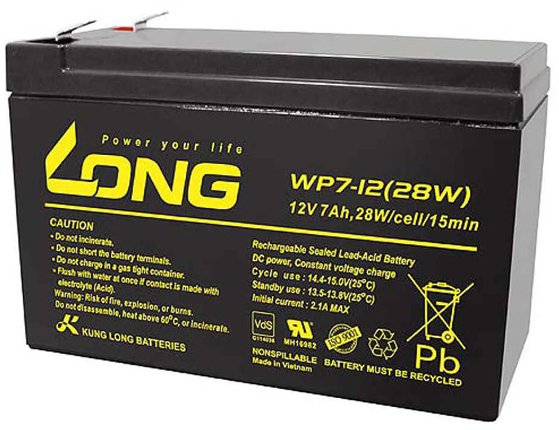 Аккумулятор для ИБП Long 12V 7.2 Ah (WP7.2-12(28W))
