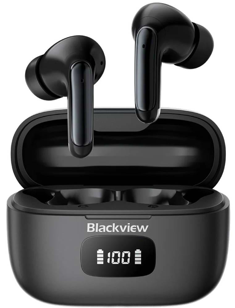 Навушники вкладиші бездротові TWS Blackview AirBuds 8 Black - Фото 1