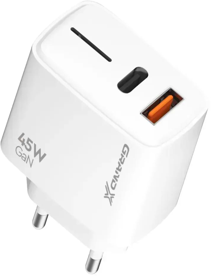 Сетевое зарядное устройство Grand-X CH-460W USB A+Type-C 45W Quick Charge QС3.0 (3000001626015) - Фото 1