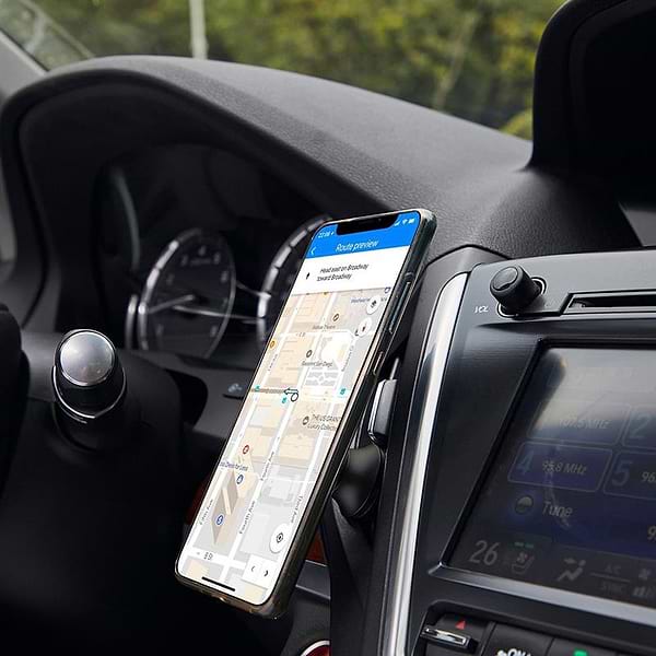 Фото - Автодержатель Colorway магнитний Metallic Air Vent-4 Black (CW-CHM09-BK)