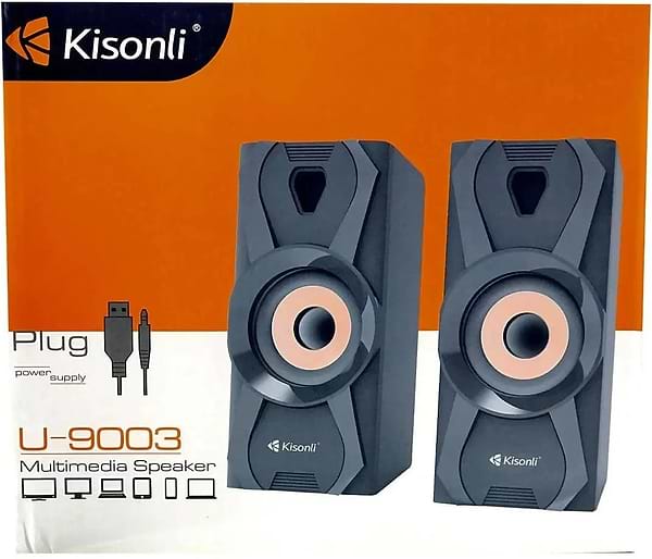 Фото - Комп'ютерна акустика звичайна 2.0 Kisonli U-9003/23412 Black