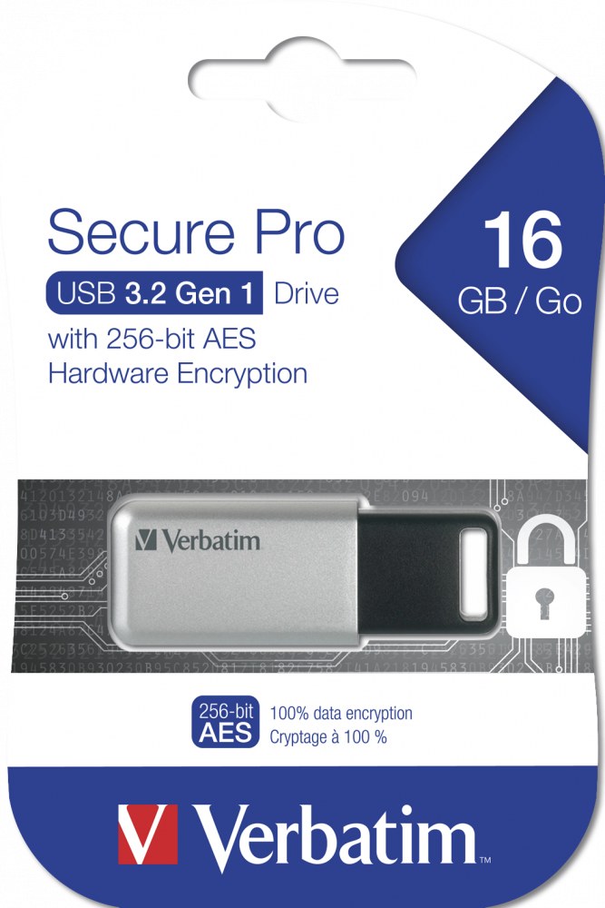 Фото - Флеш USB Verbatim Secure Pro with 256 AES -16 ГБ (98664)