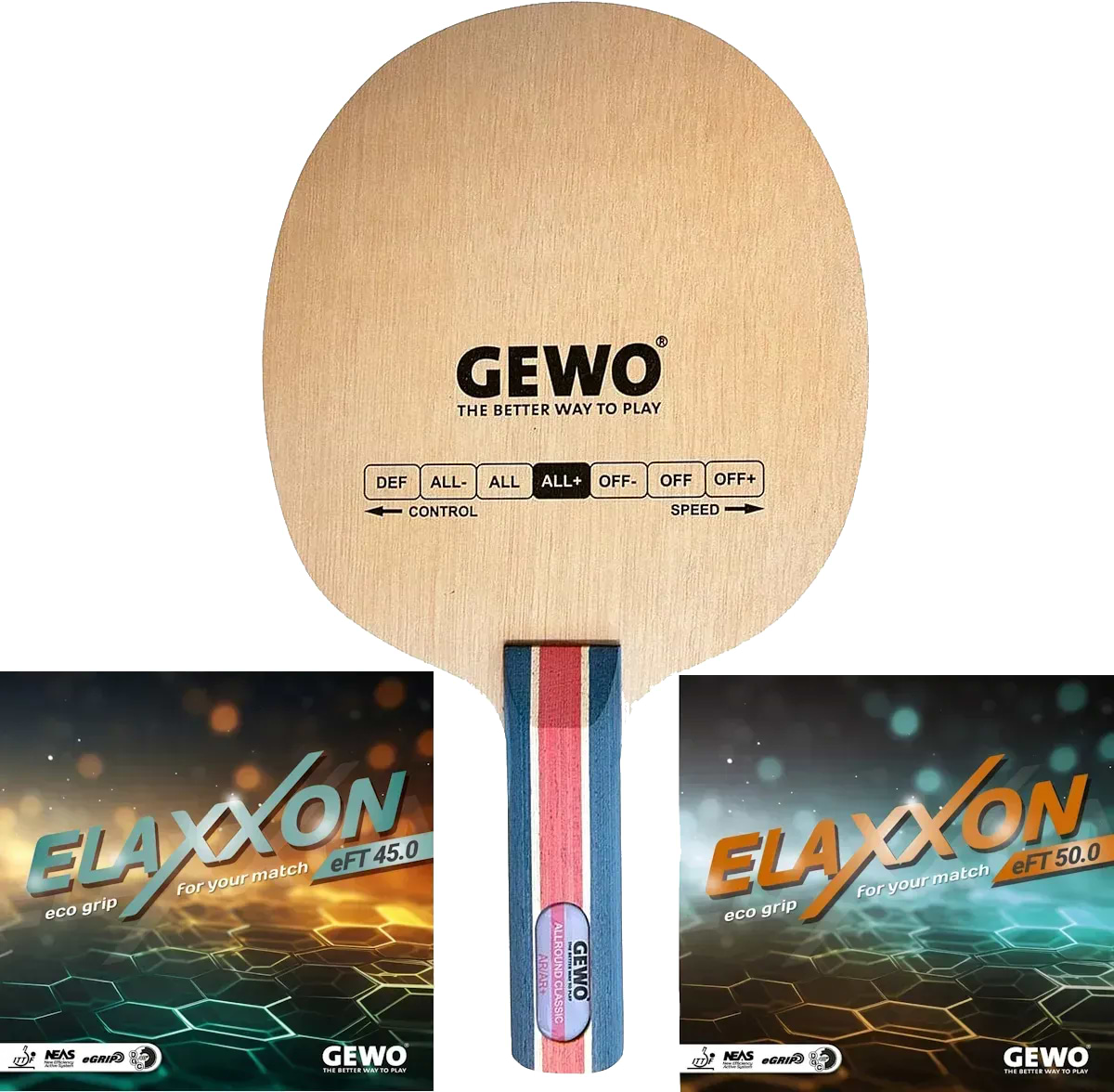 Ракетка для настільного тенісу Gewo Allround Classic, Elaxxon 50.0 + 45.0 ST (1163900001)
