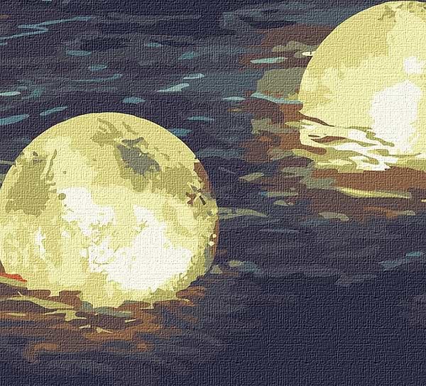 Фото - Картина по номерам Ideyka "Лунная гавань" с красками металлик 50 * 50 см (КНО5040)