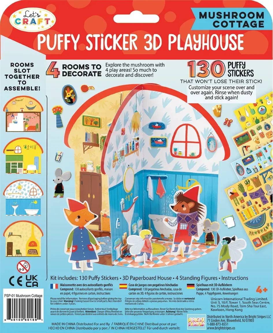 Фото - Набір для паперової творчості Let’s Craft 3D Фантастичні світи – будиночок-грибочок (PSP-01)
